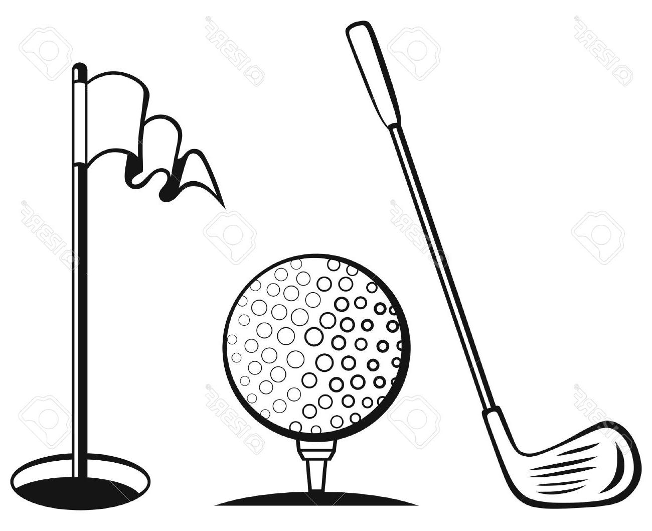 1300x1058 Best Golf Icon Set Flag Ball And Stick Stock Vector Photos