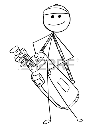 340x450 Cartoon Golf Bag Stock Photos. Royalty Free Business Images