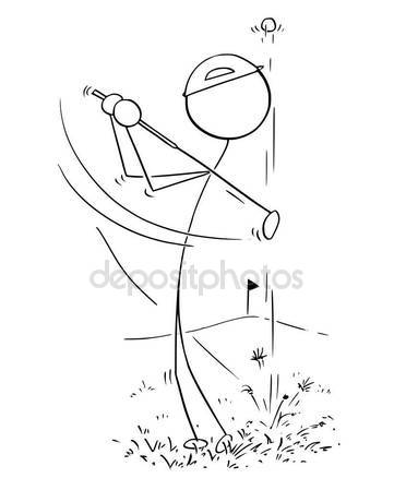 361x449 Cartoon Of Male Golf Player Stock Vector