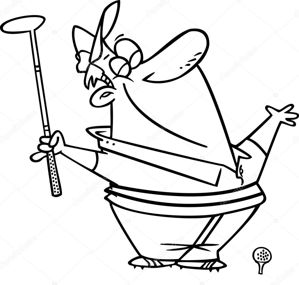 1023x975 Cartoon Spring Golfer Stock Vector Ronleishman