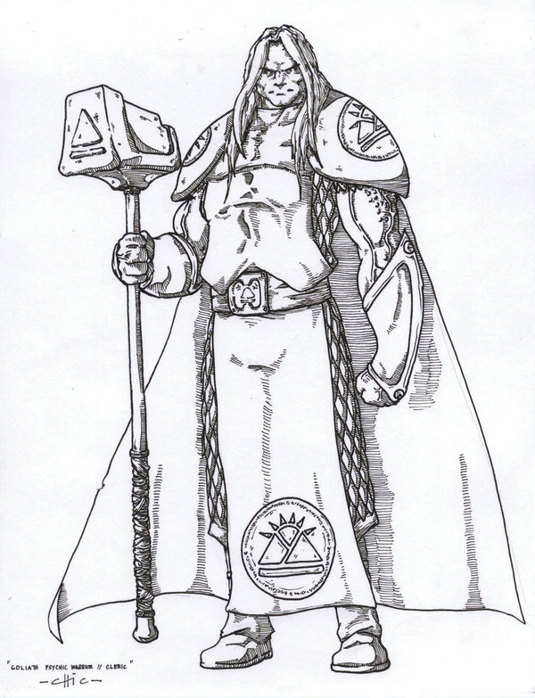 600x783 Goliath Psychic Cleric By Peachyco