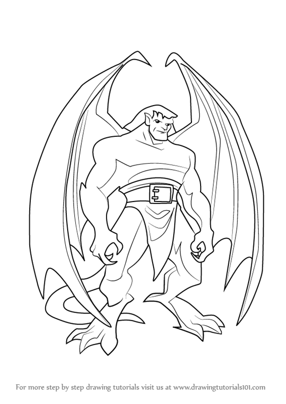 566x800 Learn How To Draw Goliath From Gargoyles (Gargoyles) Step By Step