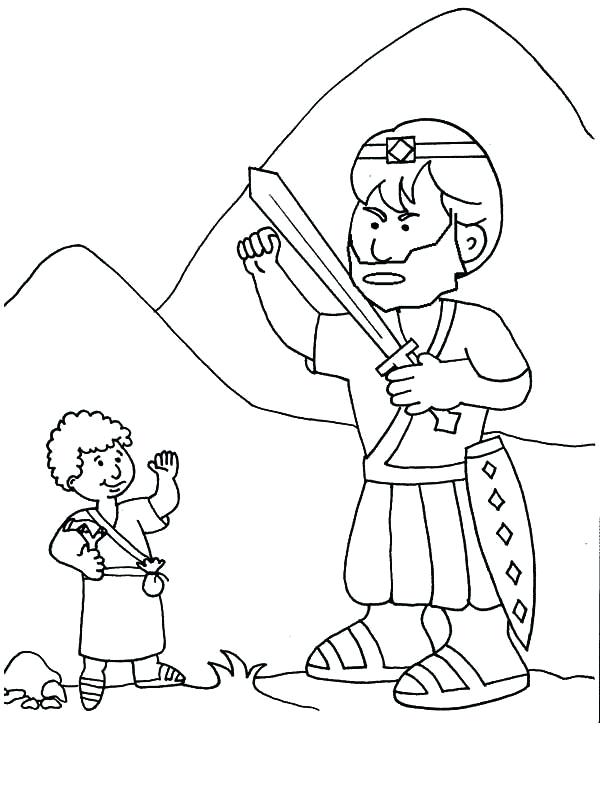 600x800 David And Goliath Coloring Page Amazing And Coloring Page In Free