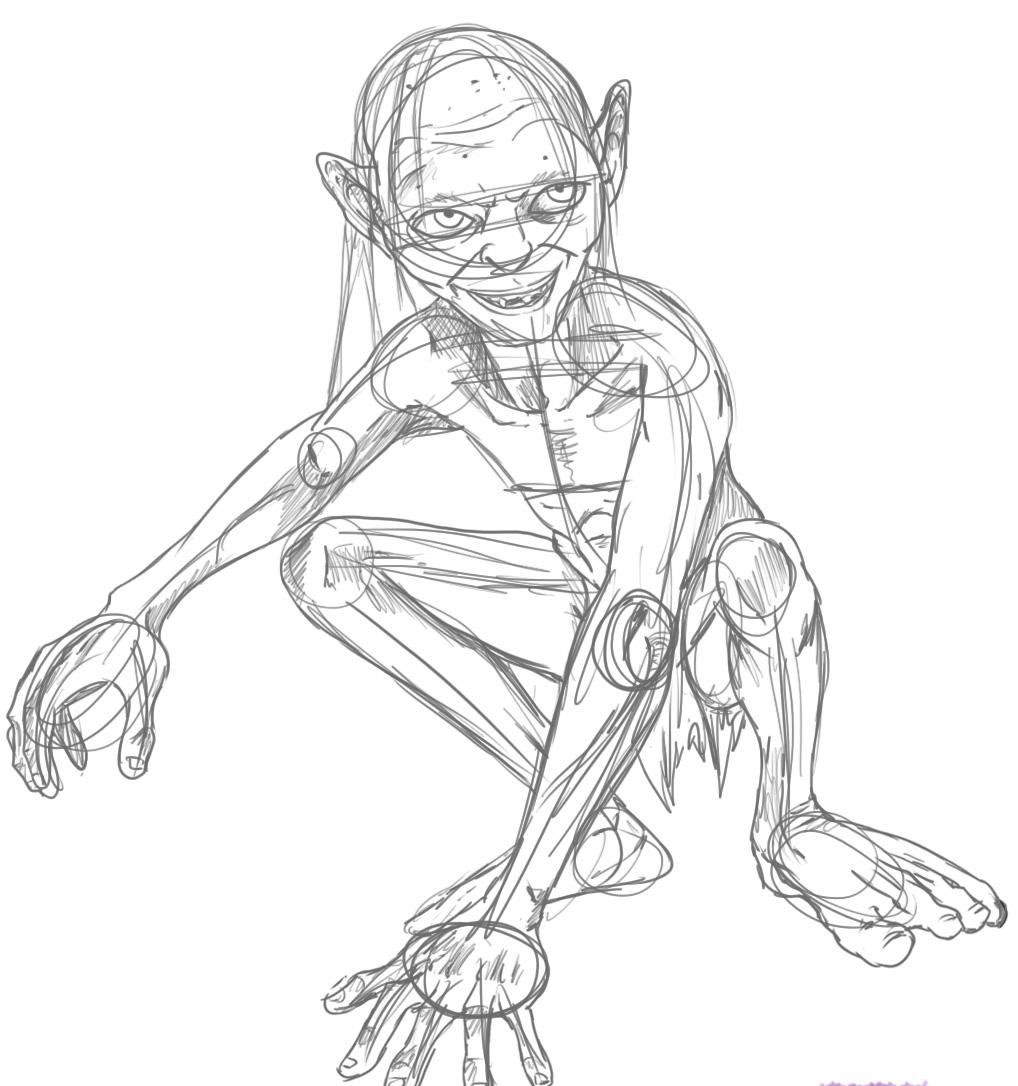 1018x1086 Lord Of The Rings Gollum Coloring Pages Colouring Pages