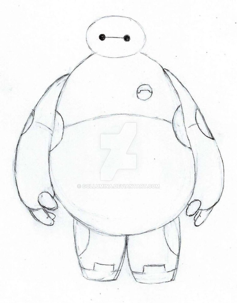 791x1010 Baymax Sketch By Gollumina
