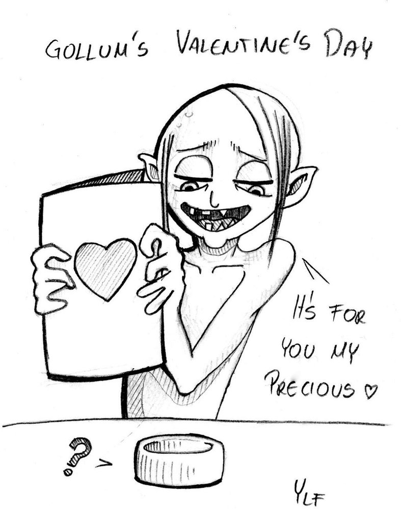 787x1015 Gollum's Valentine's Day By Alyaw