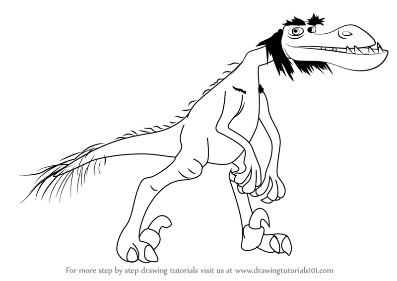 800x566 Learn How To Draw Lurleane From The Good Dinosaur (The Good