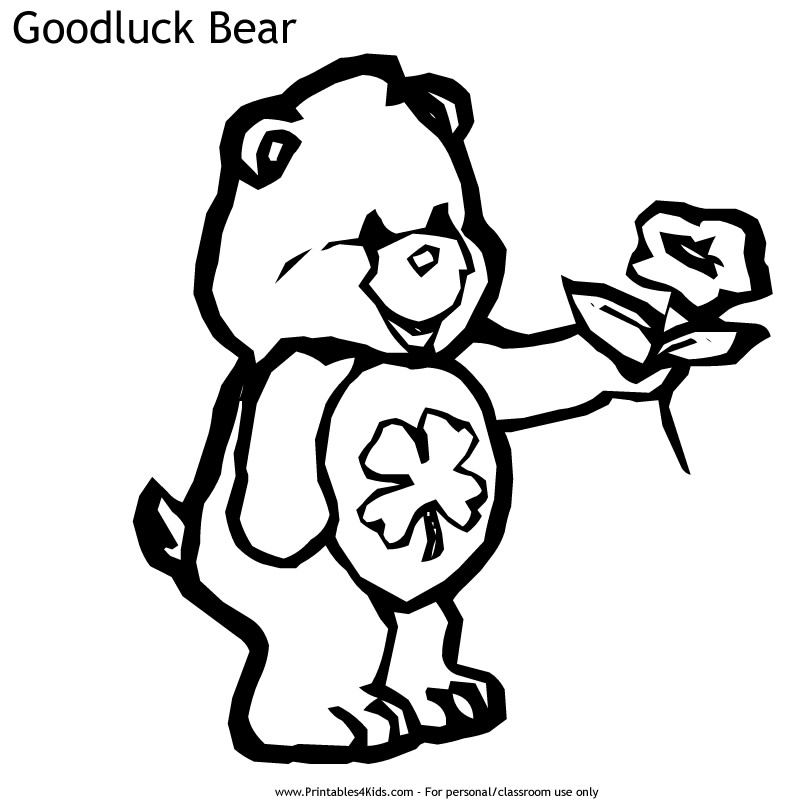 800x800 Care Bears Good Luck Bear Coloring Page Printables For Kids
