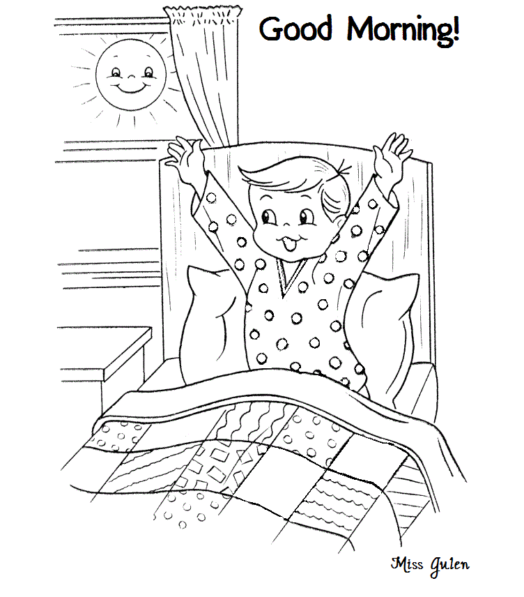 752x856 Good Morning Printables For Children Color On Pages Coloring