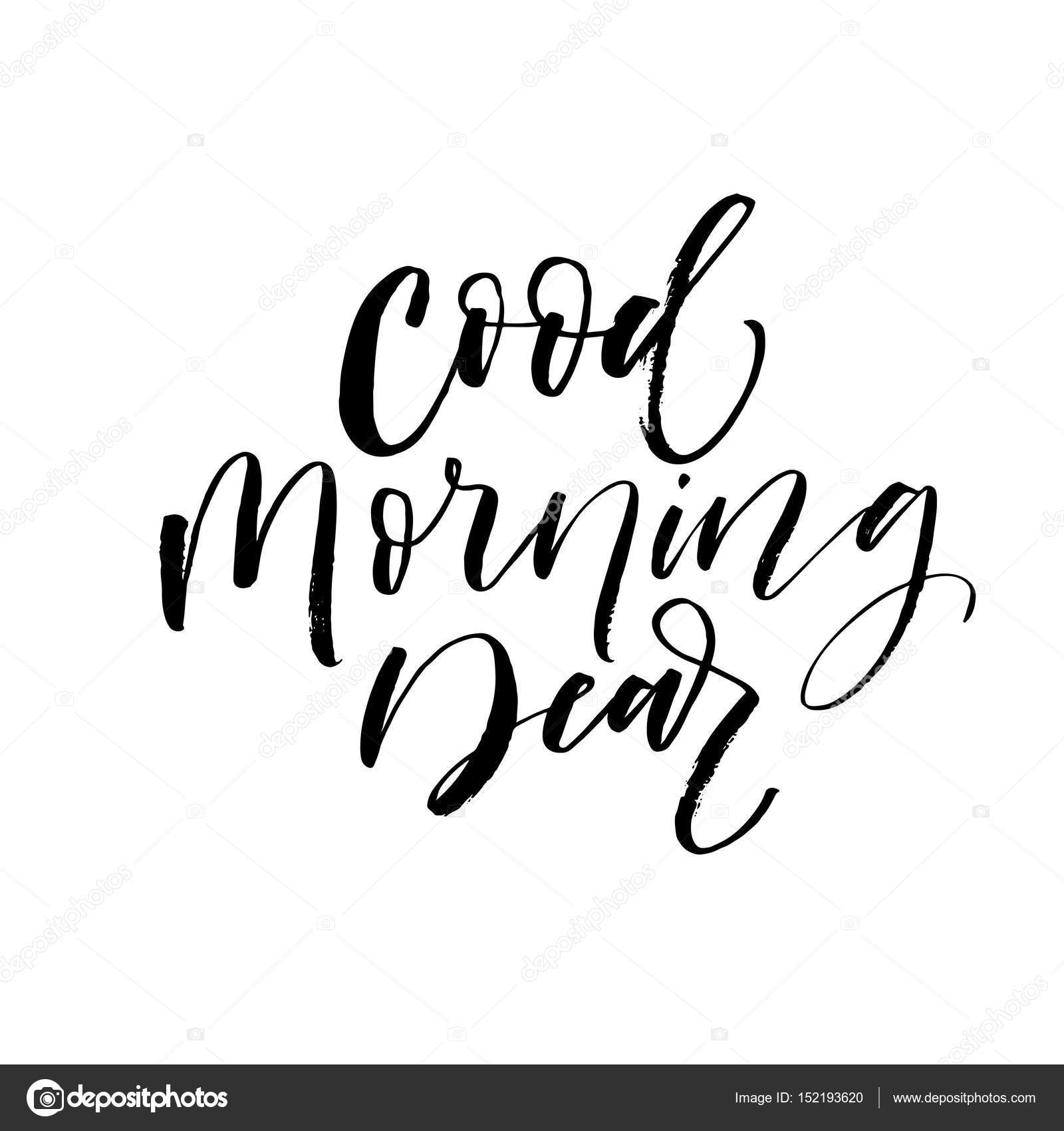 1600x1700 Good Morning Dear Postcard. Stock Vector Gevko93