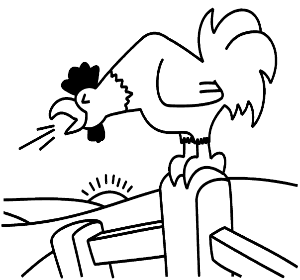 603x563 Morning Call Coloring Pages