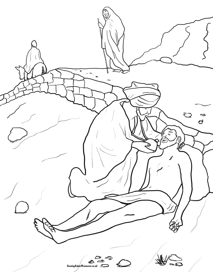 872x1110 Remarkable Good Samaritan Coloring Page Drawing Netart