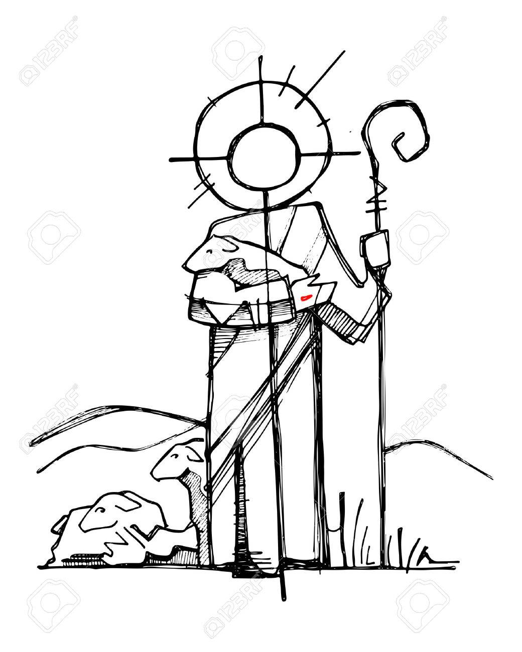 1040x1300 Hand Drawn Vector Illustration Or Drawing Of Jesus Christs