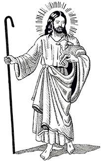 204x324 The Good Shepherd Rubber Stamp