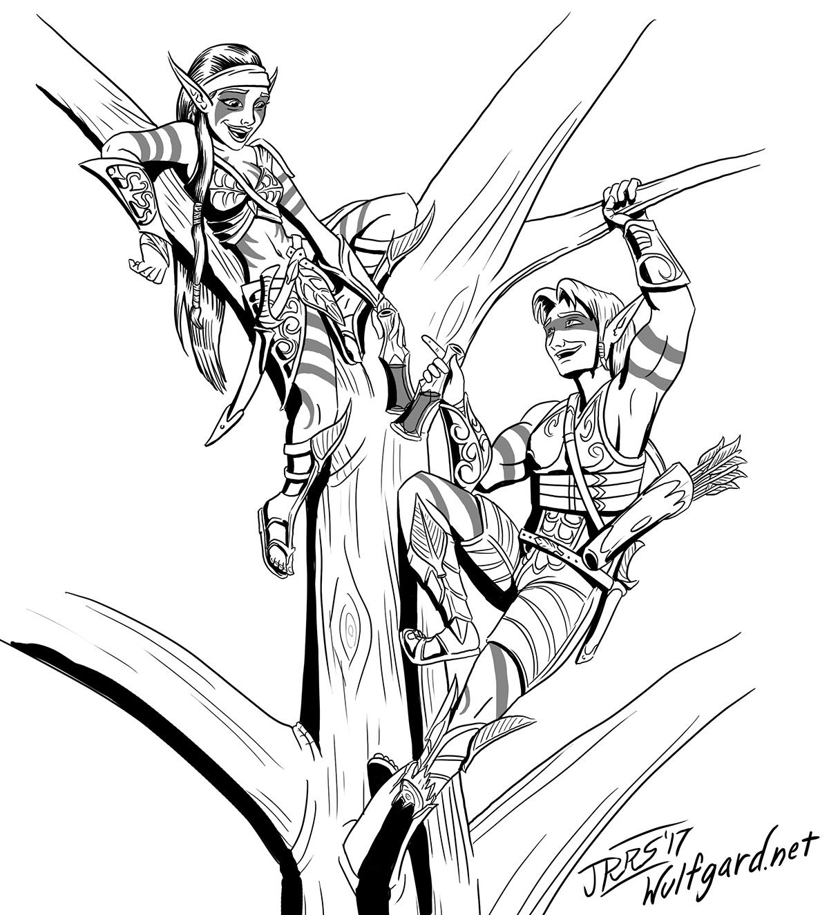 1200x1325 One Last Drawing Of Some Wood Elves Say Goodbye