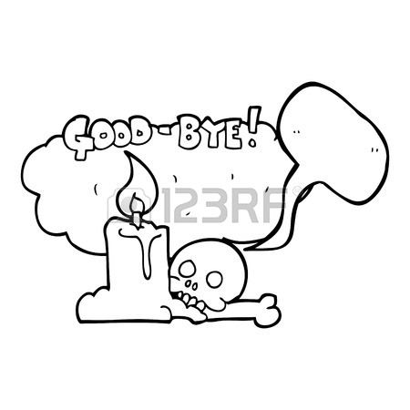 450x450 Freehand Drawn Speech Bubble Cartoon Goodbye Sign Royalty Free