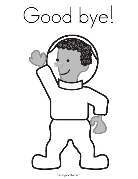 468x605 Good Bye Coloring Page