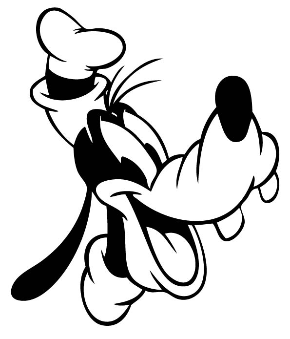 595x694 Goofy Face Coloring Pages 2nd Birthday Face