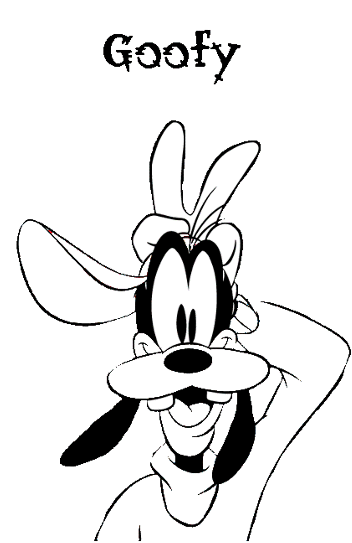 1174x1807 Goofy Head Coloring Pages Preschool For Humorous Draw Print Kids
