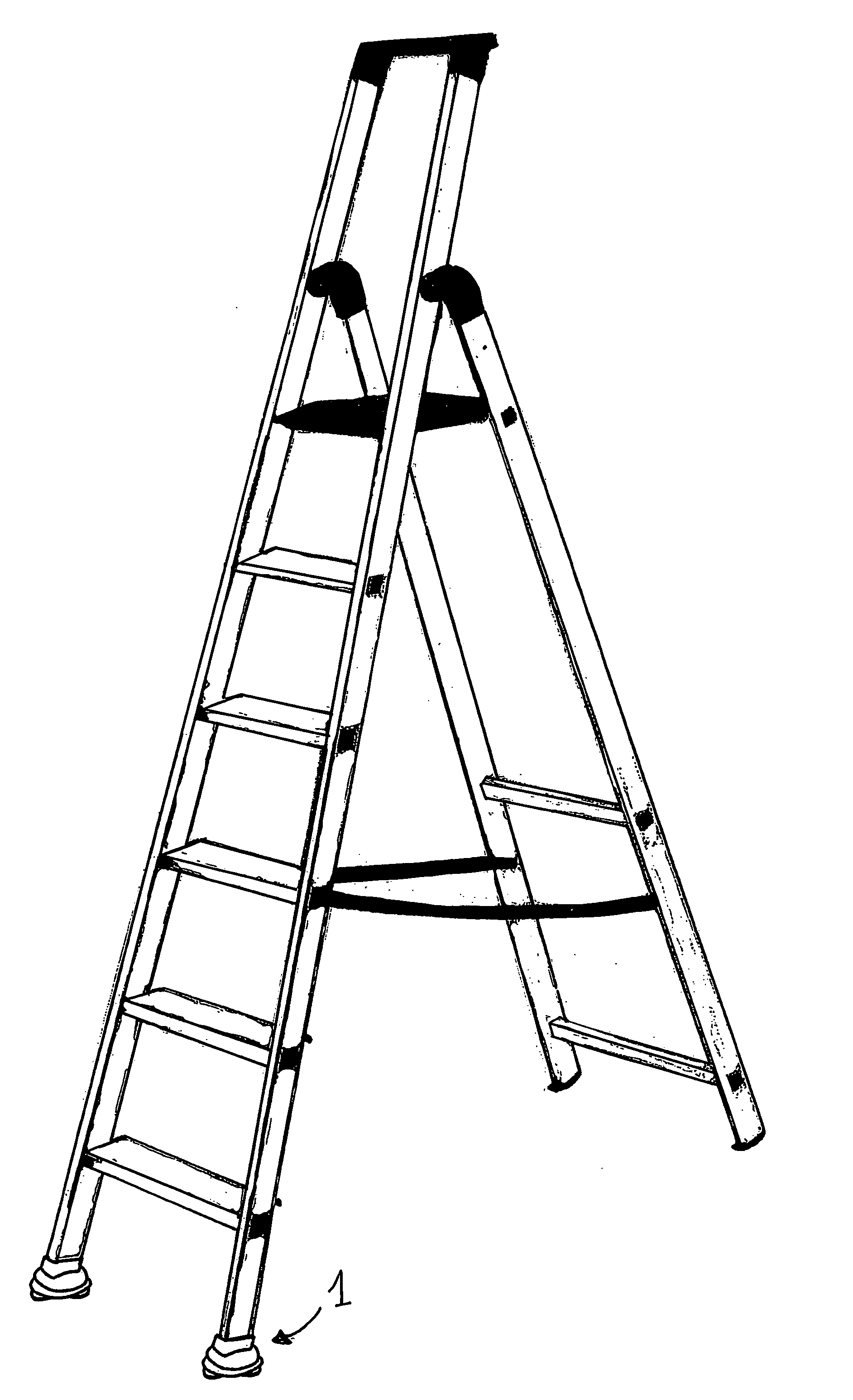 1884x3092 Patent Us20130048427 Portable Ladder Google Patents Drawing