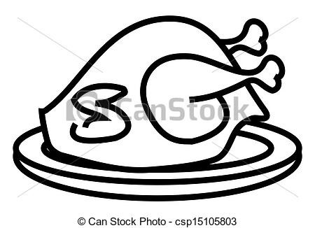 450x326 Cooked Turkey Drawing