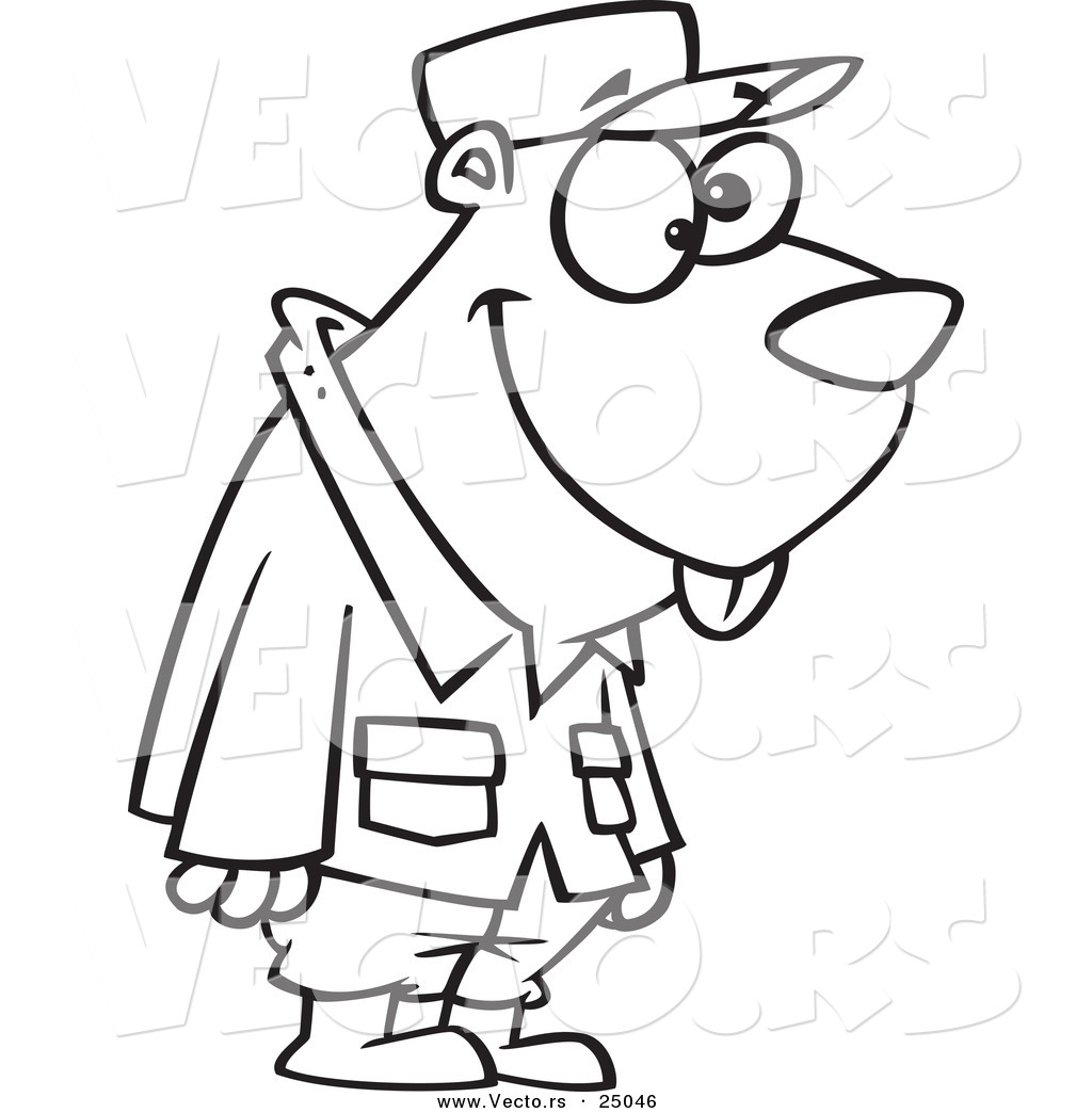1024x1044 Vector Of A Cartoon Military Gopher