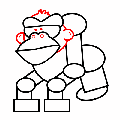 400x400 Drawing A Cartoon Gorilla