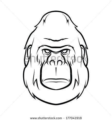 435x470 Angry Gorilla Decals Vectors
