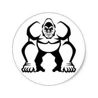 324x324 Gorilla Stickers Zazzle