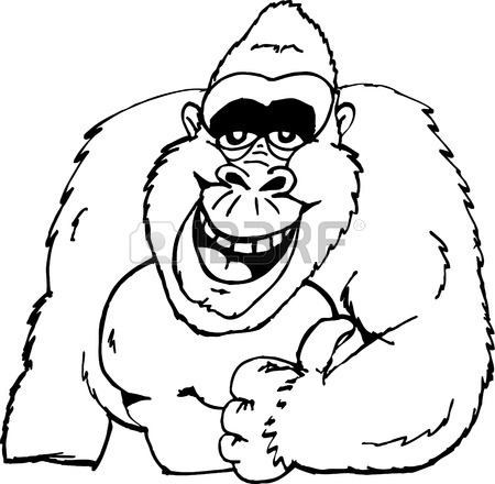 450x440 Gorilla Cartoon Royalty Free Cliparts, Vectors, And Stock
