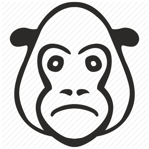 512x512 Avatar, Face, Gorilla, Head, Sad Icon Icon Search Engine