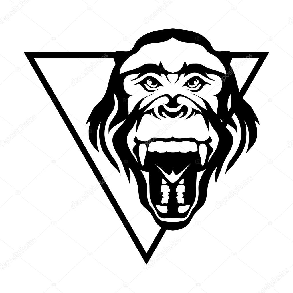1024x1024 Gorilla Logo Illustration Stock Vector Korniakovstock@gmail