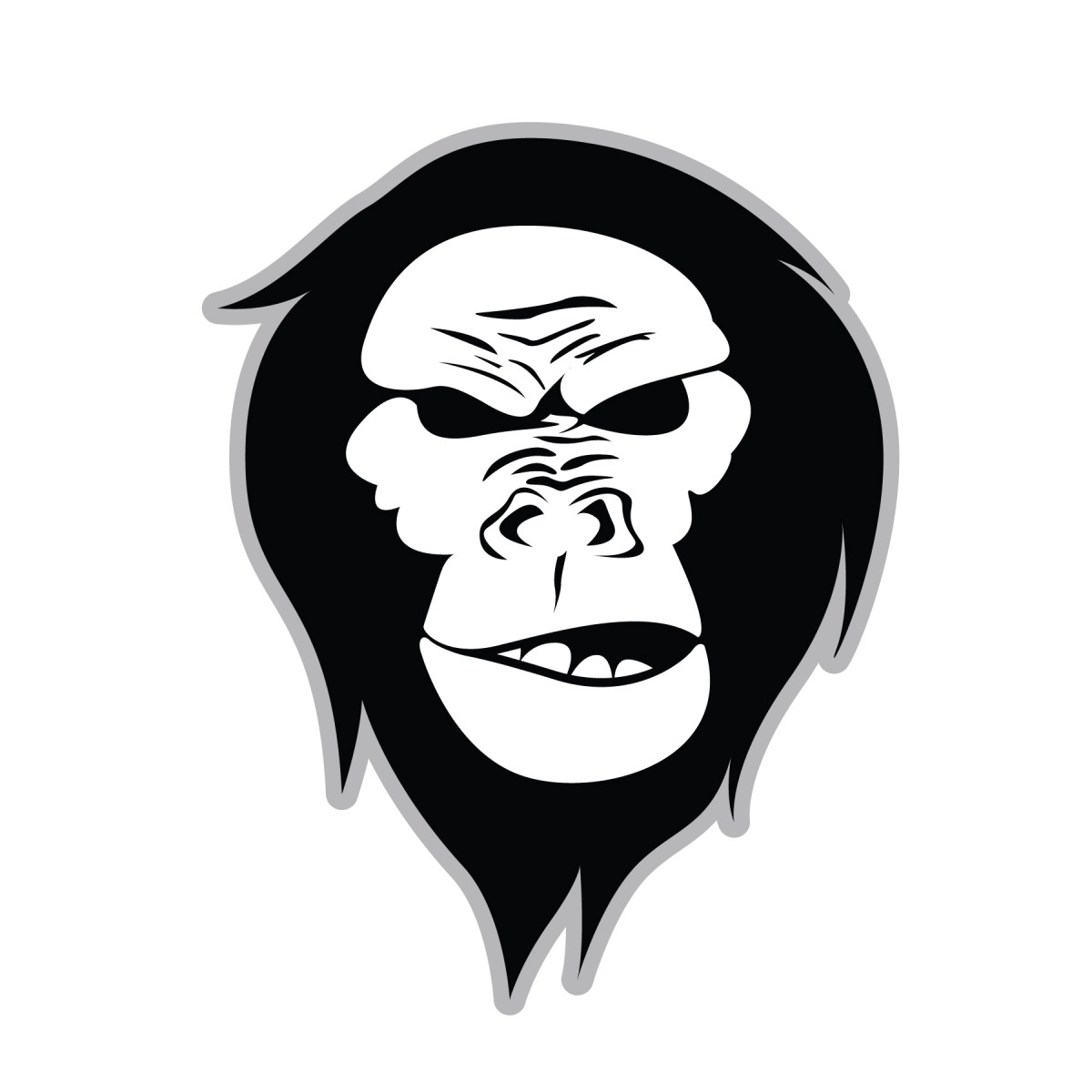 1200x1200 Design A Gorilla Head Only Mascot Logo