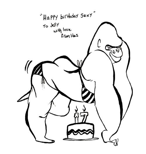 500x529 Gorilla Card By Hesbell