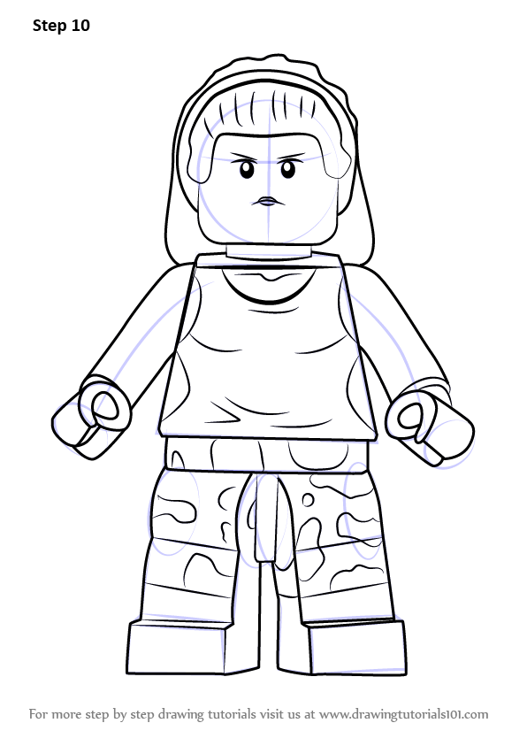 596x843 Learn How To Draw Lego Gorilla Girl (Lego) Step By Step Drawing