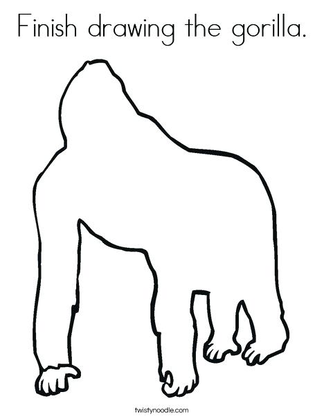 468x605 Free Printable Gorilla Coloring Pages Page Many Interesting 9