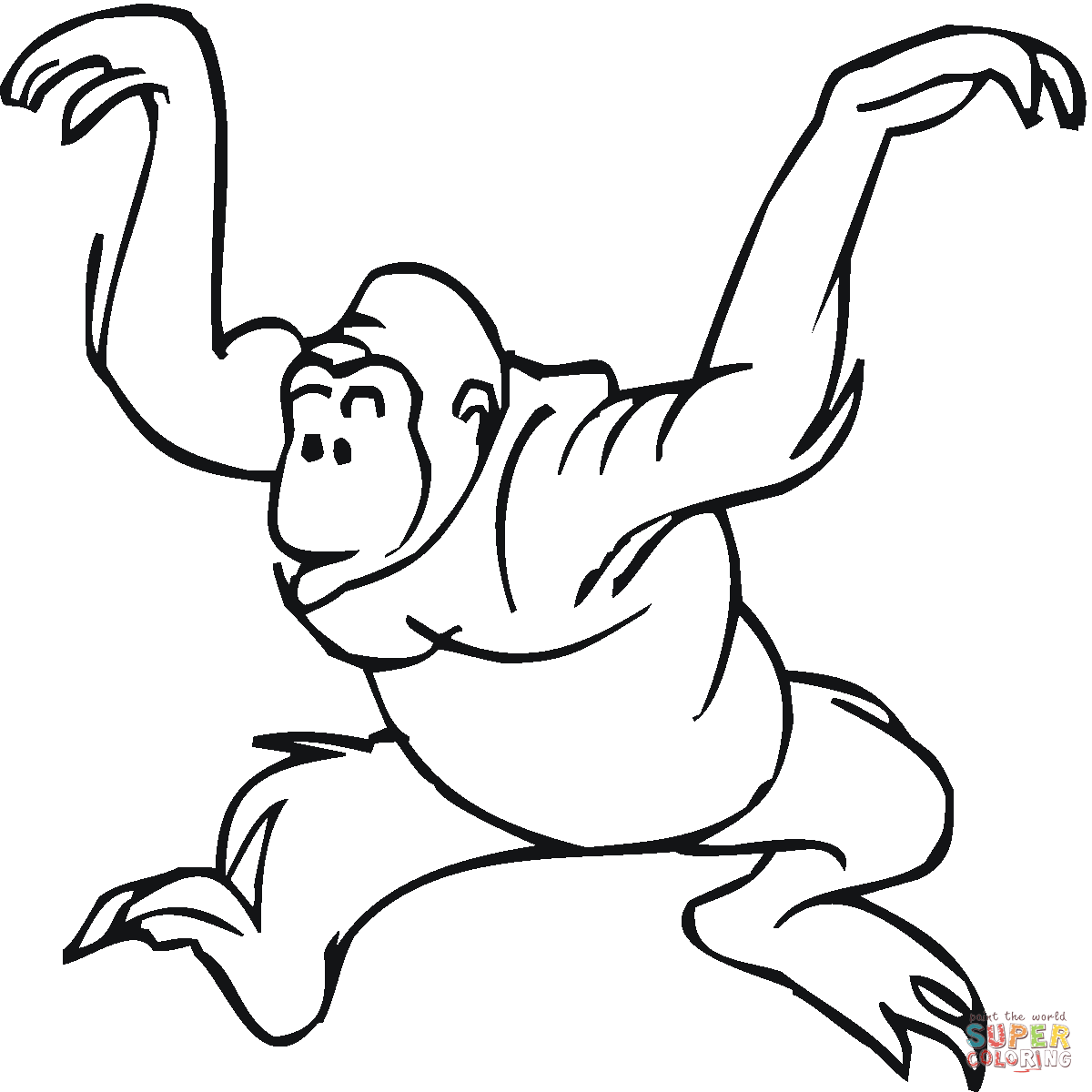 1200x1200 Gorilla Coloring Pages
