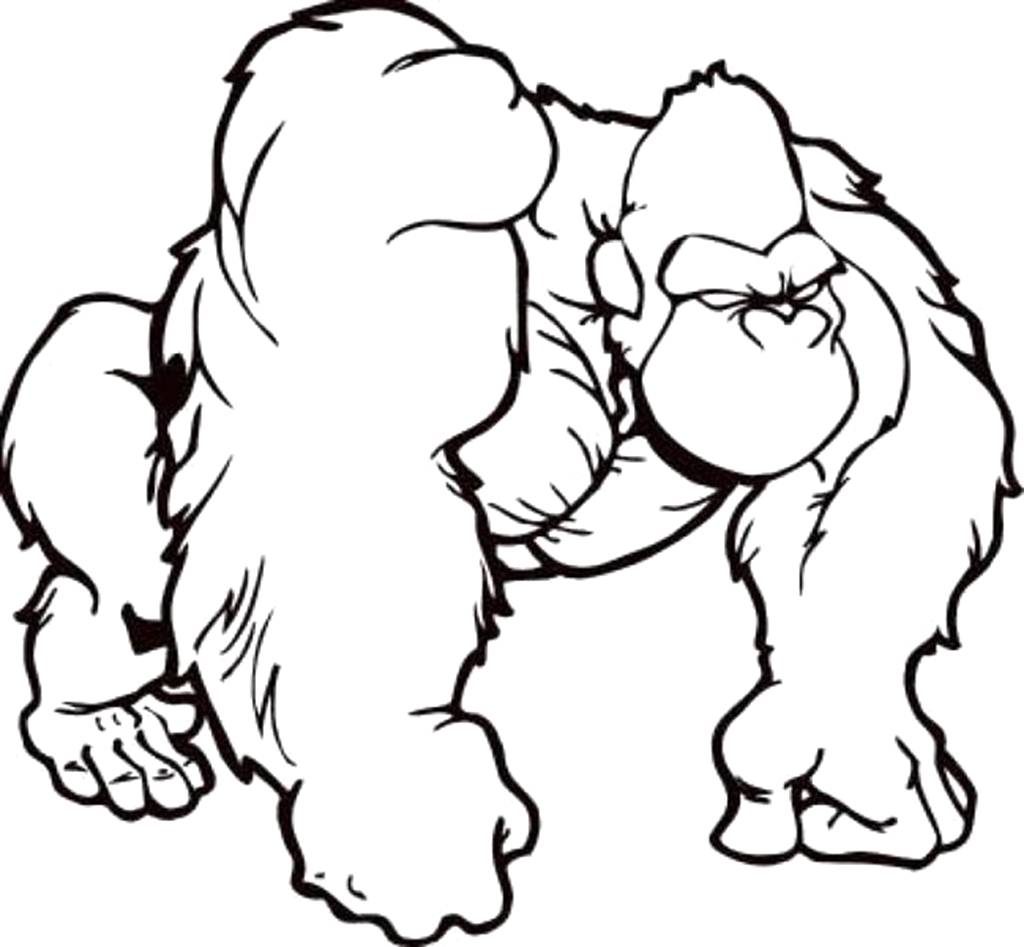 1024x947 Powerful Ape 18 Printable Gorilla Coloring Pages ( Easy Amp Mandala )