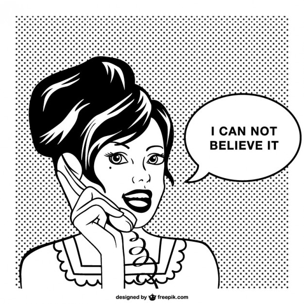 626x626 Retro Pop Art Gossip Girl Vector Free Download