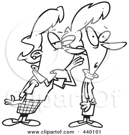 450x470 Royalty Free (Rf) Clip Art Illustration Of Cartoon Women Talking