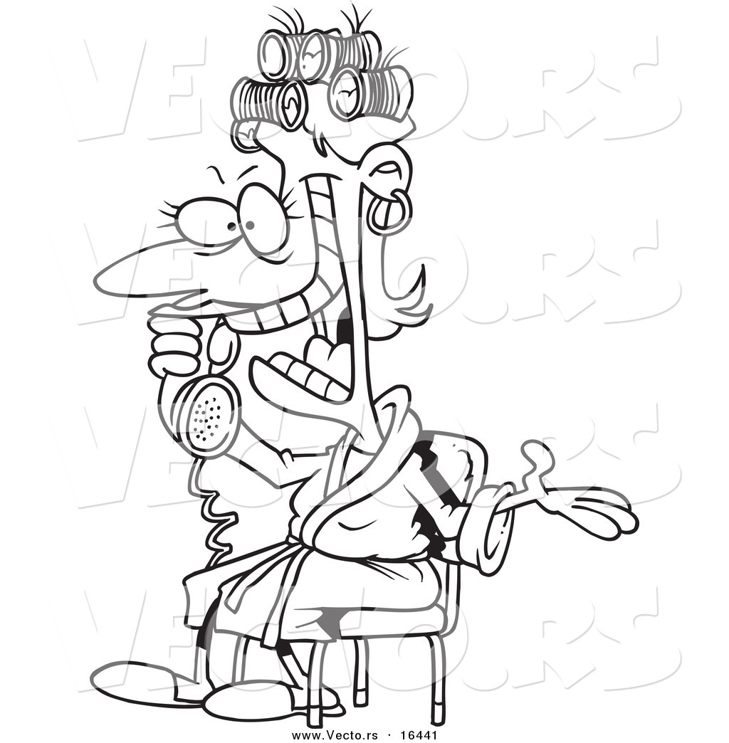 1024x1044 Vector Of A Cartoon Girl Talking Gossip On The Phone