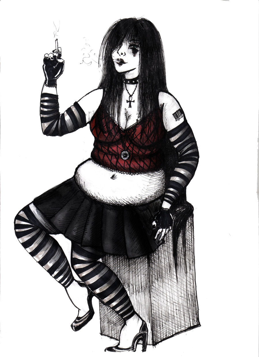 900x1239 Chubby Goth By Sibylwhite
