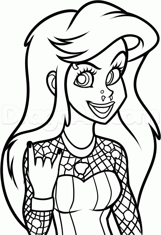 550x801 Goth Disney Characters Drawings Coloring For Big Peoples