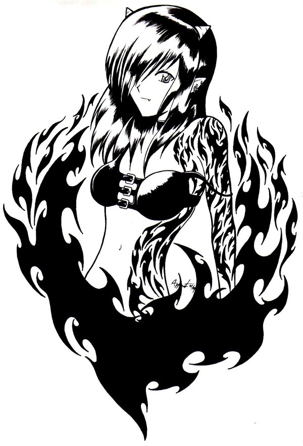 600x882i Anime Goth Girl By Apparition Studio