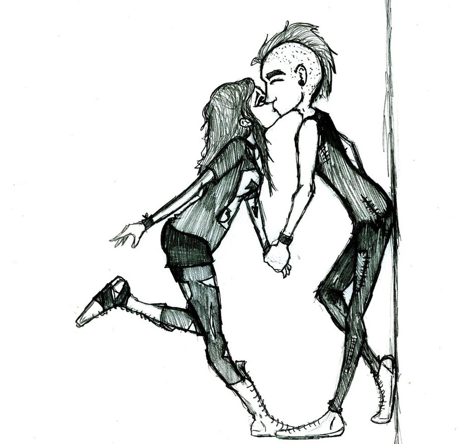 914x875 Punk Goth Kiss By Darkwaltzjones