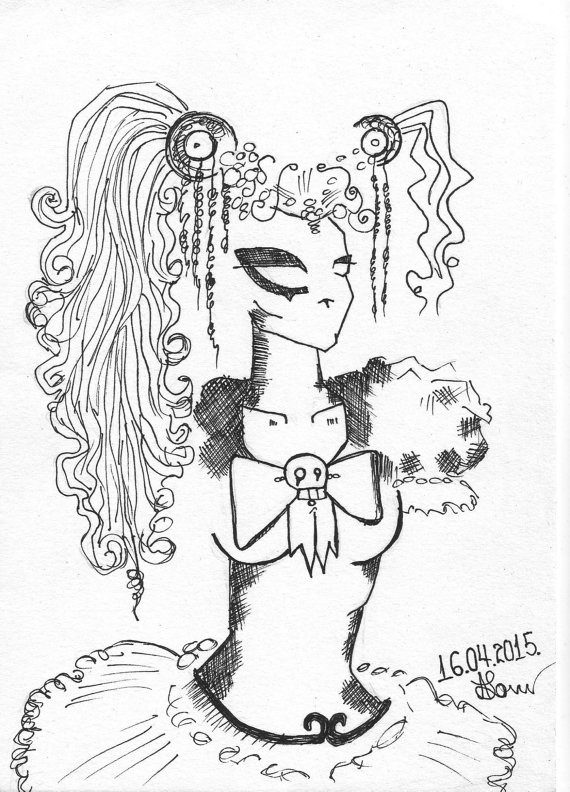 Goth Girl Drawing at GetDrawings | Free download