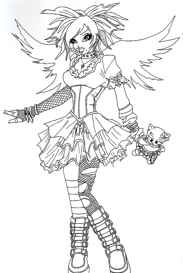 600x894 Goth Girl By Ladyravenshadow