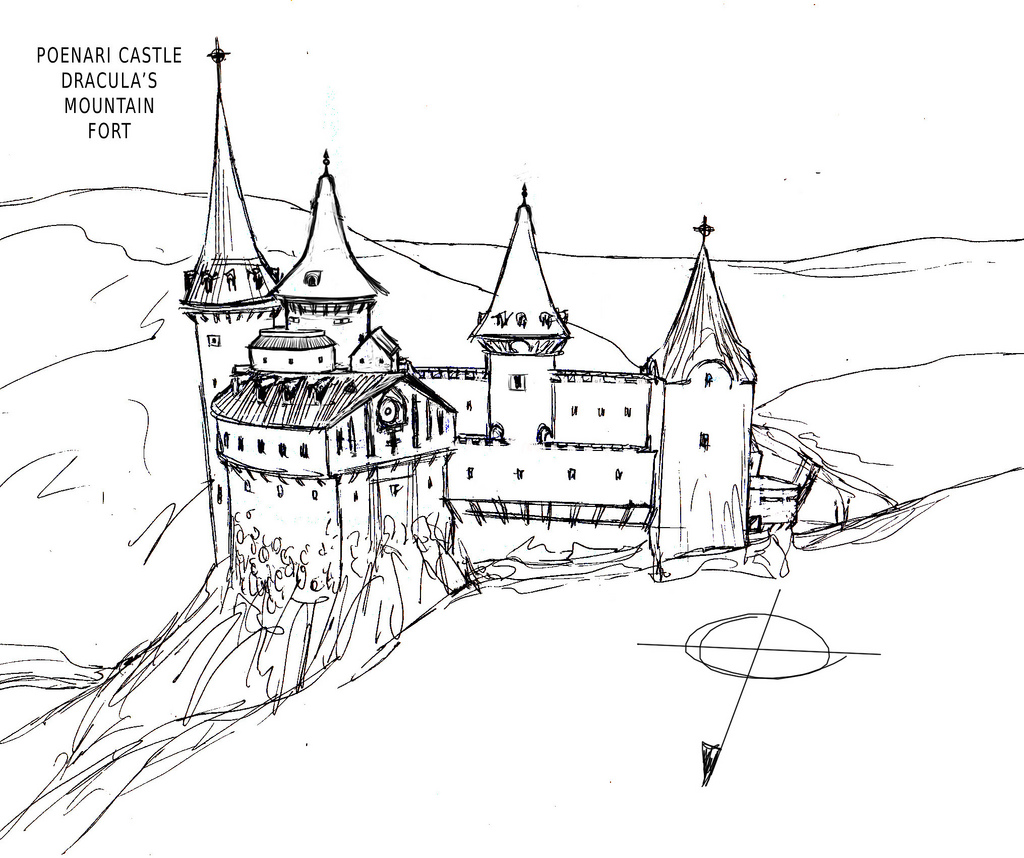 1024x858 Poenari Castle Sketch Riv01 Big News! Mark And I Have