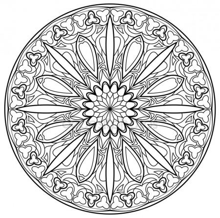 450x446 Black And White Page For Coloring. Fantasy Drawing Of Beautiful