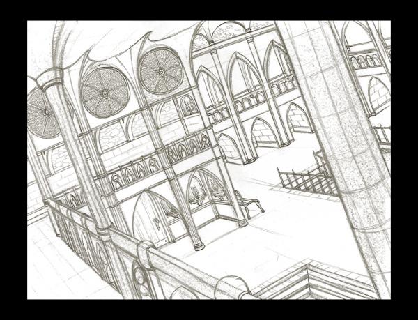 600x459 Gothic Cathedral Interior